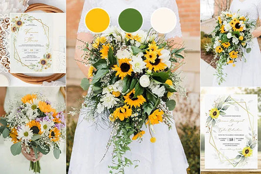 DIY Sunflower Wedding Card Ideas for Rustic Brides