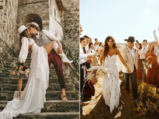 10 Best Western Country Wedding Dresses Brides Can't Miss - Rosy Prints