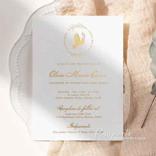 Baptism and 1st birthday invitations, christening invitation