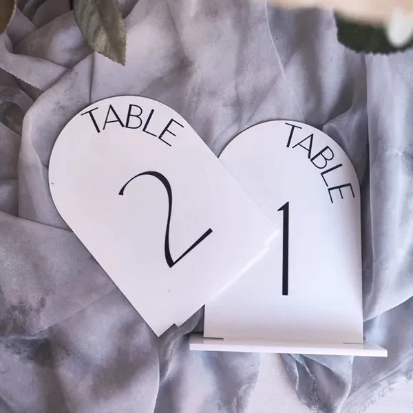 black and white acrylic table numbers, 5sets - Rosy Prints