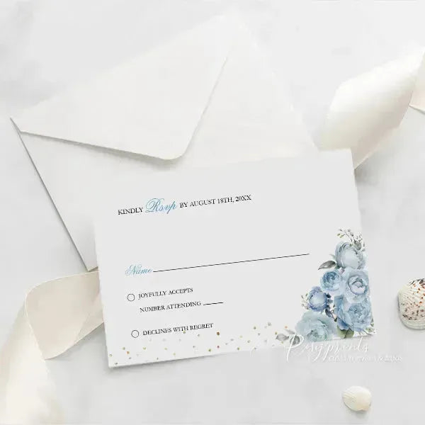 blue cinderella clear acrylic quince invitations ROSYA54 - Rosy Prints