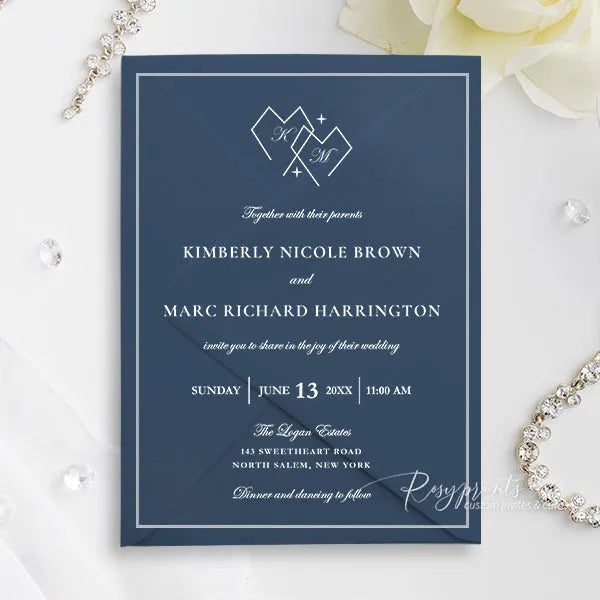 Celestial starry night galaxy acrylic wedding invitations ROSYA93 - Rosy Prints