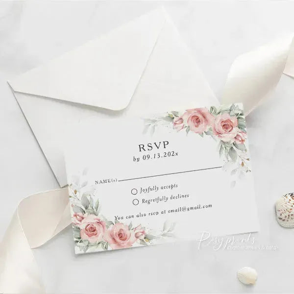 pink floral clear acrylic quince invitations ROSYA51 - Rosy Prints