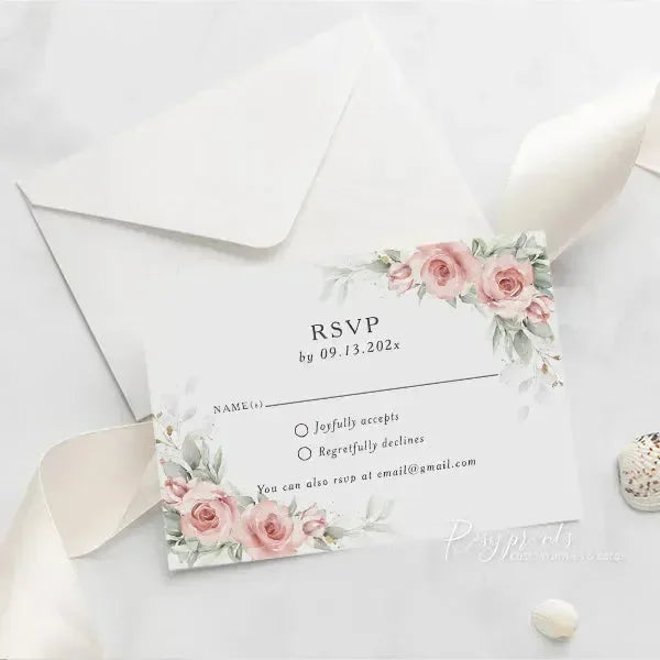 pink floral clear acrylic quince invitations ROSYA51 - Rosy Prints