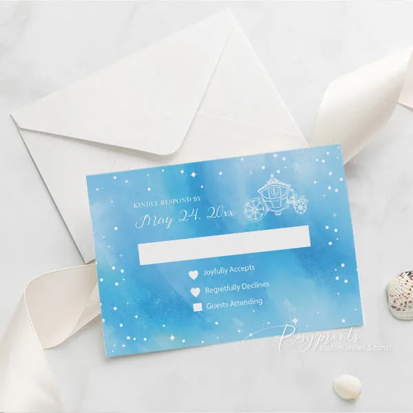 fairytale Cinderella acrylic quinceanera invitations ROSYA69 - Rosy Prints