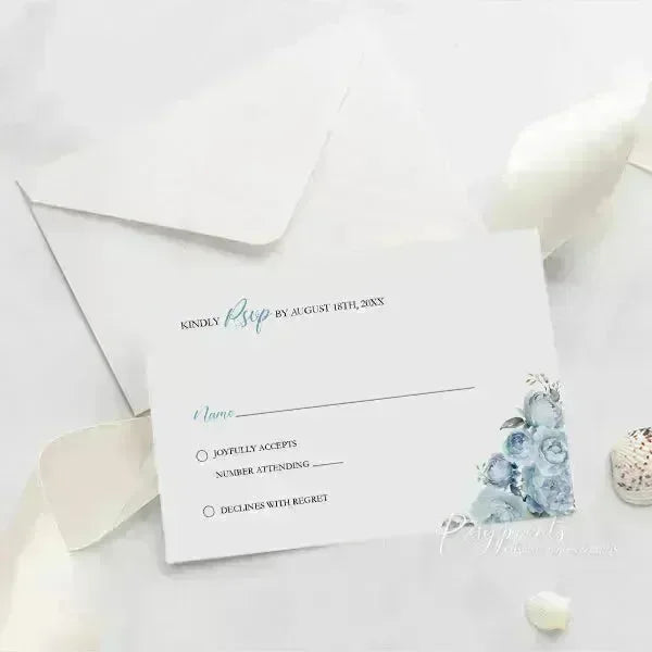 winter ice blue snowflake acrylic wedding invitations ROSYA45 - Rosy Prints