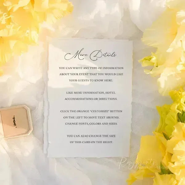nothing fancy just love deckled edge invitations ROSYD13 - Rosy Prints