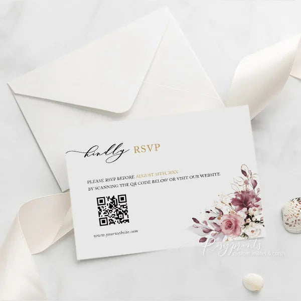 dusty pink rose gold acrylic sweet 16 invitations ROSYA89 - Rosy Prints