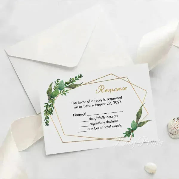 tropical green clear acrylic wedding invitations ROSYA11 - Rosy Prints