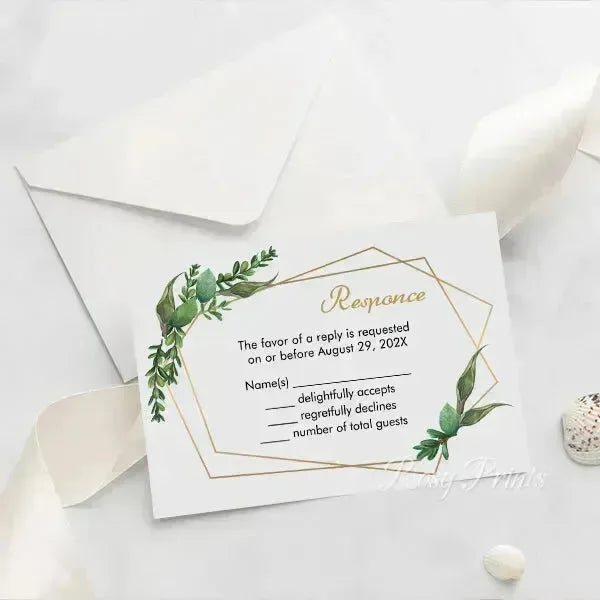 tropical green clear acrylic wedding invitations ROSYA11 - Rosy Prints