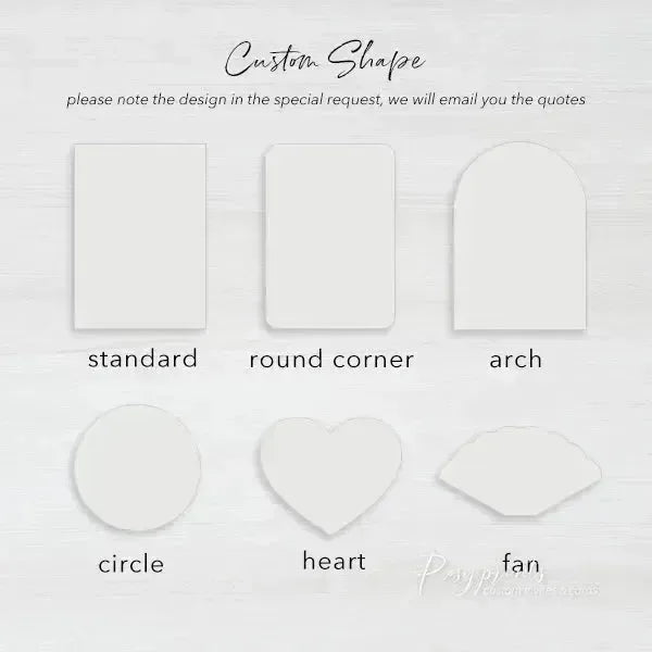 custom shape simple wedding program ROSYWP02 - Rosy Prints