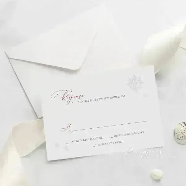 clear acrylic white snowflake winter invitations ROSYA84 - Rosy Prints