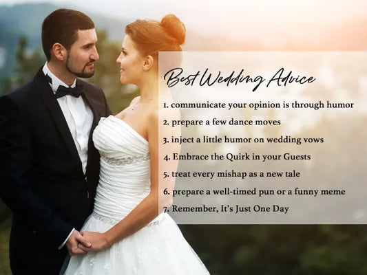 7 Funny Wedding Advice for the Bride and Groom - Rosy Prints