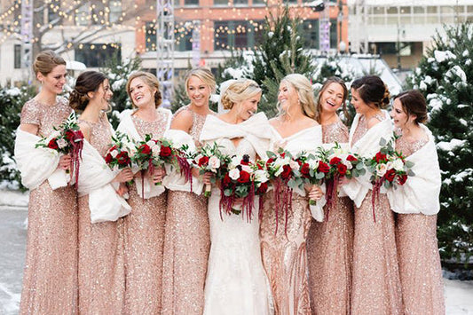 Affordable Bridesmaid Bouquets for Winter Wedding