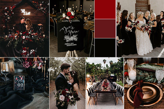 Burgundy and Black Wedding Ideas for Fall Winter 2025