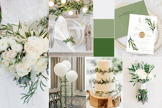 olive green wreath wedding invitations