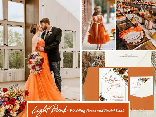 Rustic Orange Wedding Colors for Fall and Winter - Rosy Prints