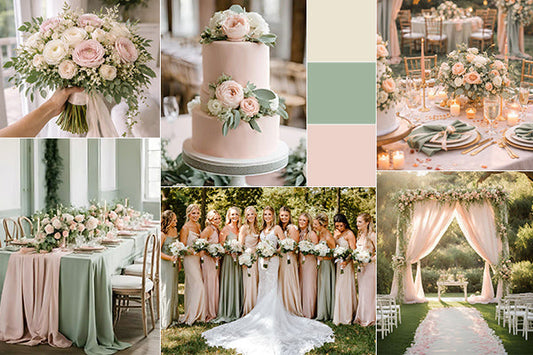Sage Green and blush pink wedding color