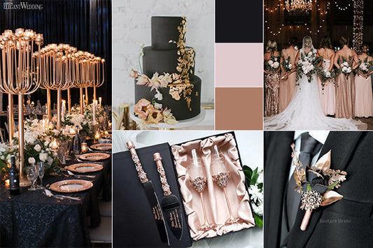 Black and Rose Gold Wedding Ideas