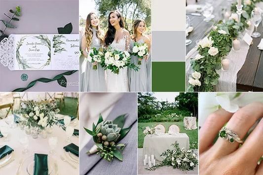 emerald green wedding invitations