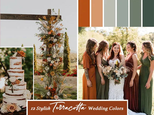 12 Stylish Terracotta Wedding Color Palette with Retro Vibe - Rosy Prints