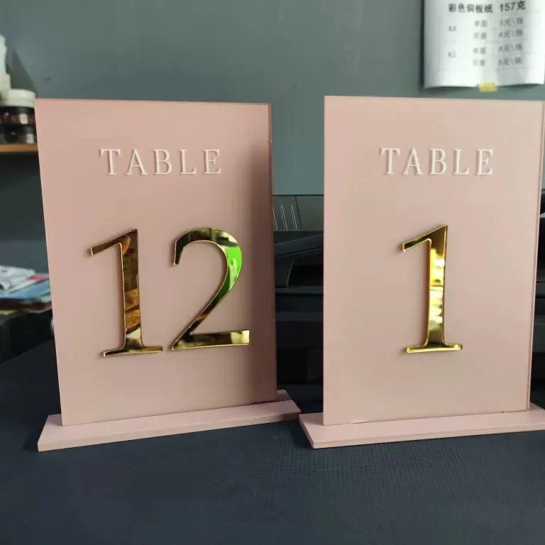 Table numbers - Rosy Prints