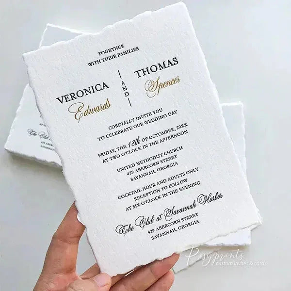 Letterpress wedding invitations