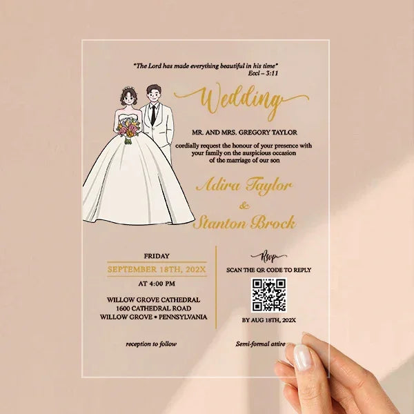 Hand Drawn Wedding Card