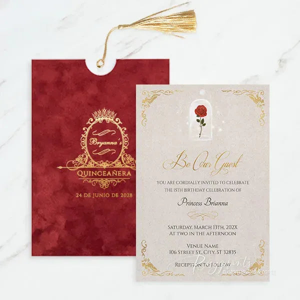 Fairytale Wedding Invites - Rosy Prints