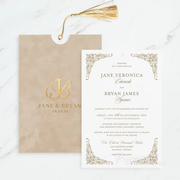 Velvet wedding invitations - Rosy Prints
