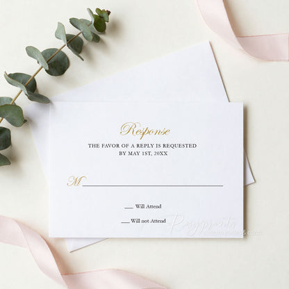 leaf monogram gold mirror arched acrylic wedding invitations