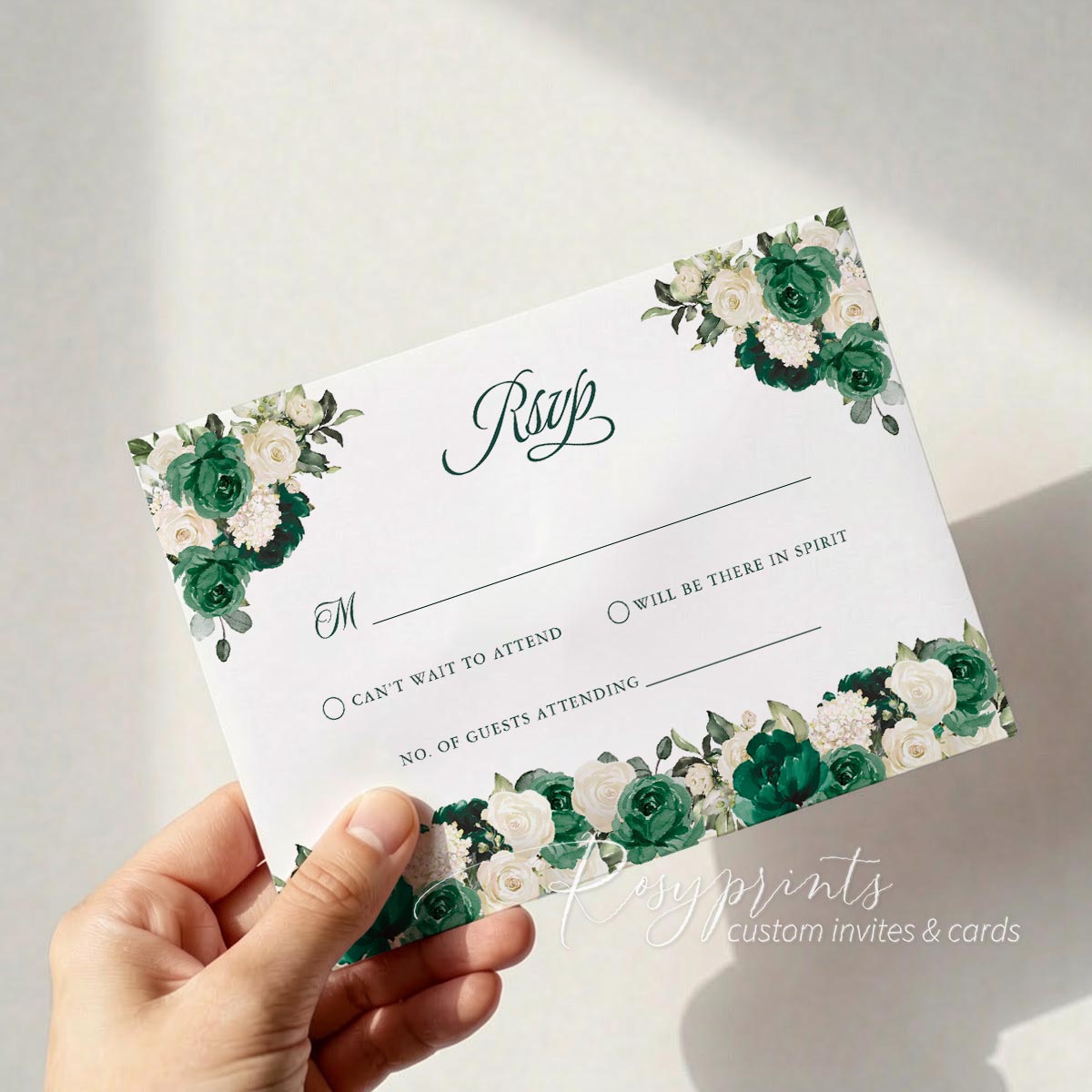 rustic western quince invitations in green white gold