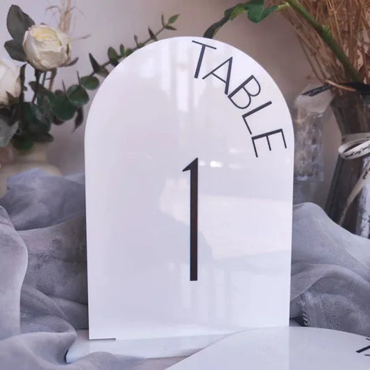 black and white acrylic table numbers, 5sets - Rosy Prints