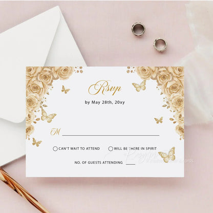Ivory and champagne gold acrylic sweet 16 quince invitations