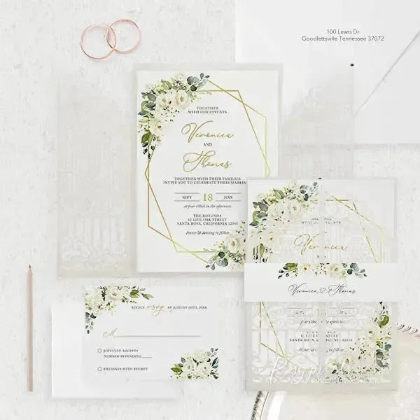 White And Gold Invitations Elegant Floral Wedding Invitations Rosy White And Gold Invitations Elegant Floral Wedding Invitations Rosy