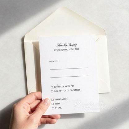classy blind embossed wedding invitations with qr code