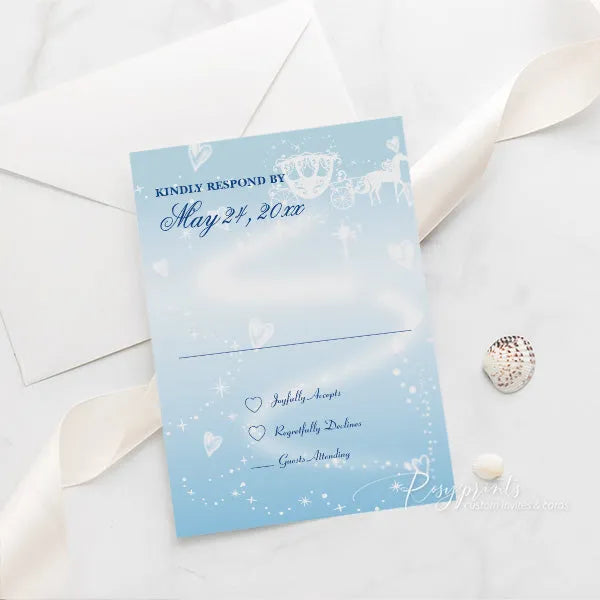 Cinderella carriage fairytale acrylic wedding invitations ROSYA92 - Rosy Prints