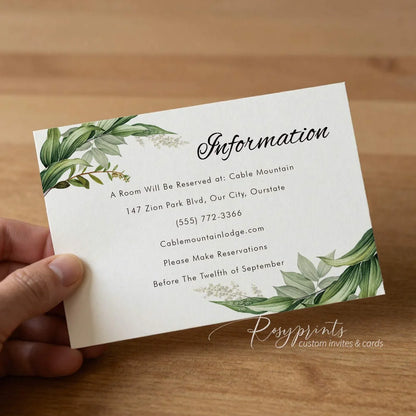 green and gold clear acrylic wedding invitations
