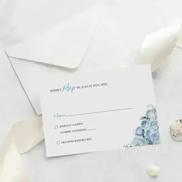 winter ice blue snowflake acrylic wedding invitations ROSYA45 - Rosy Prints