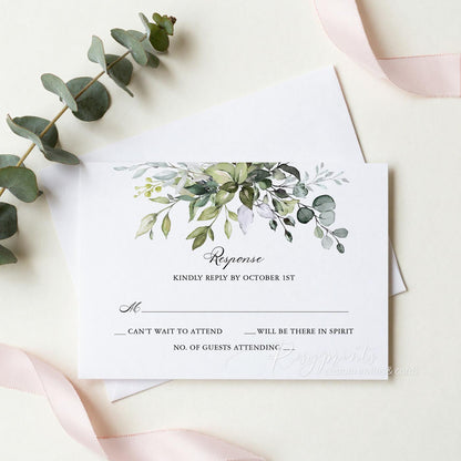 lush greenery clear acrylic wedding invitations