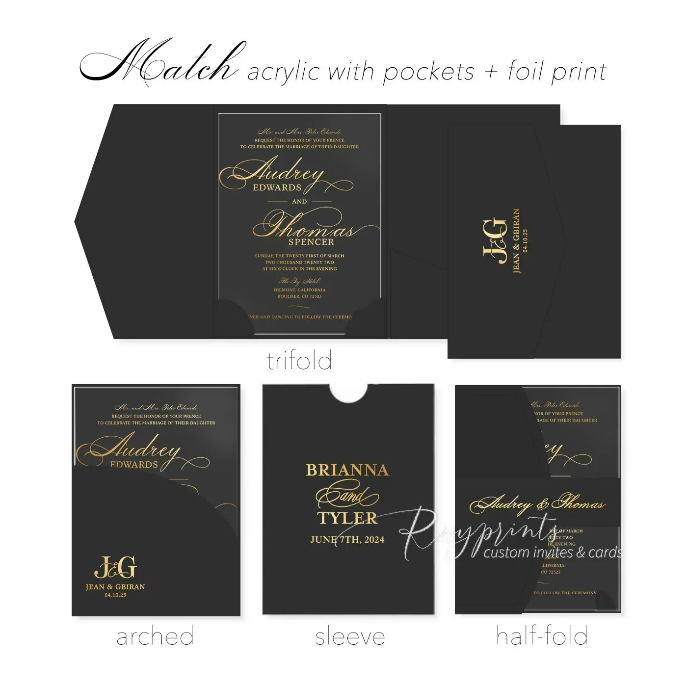 tropical hibiscus floral palm leaves acrylic wedding invitations