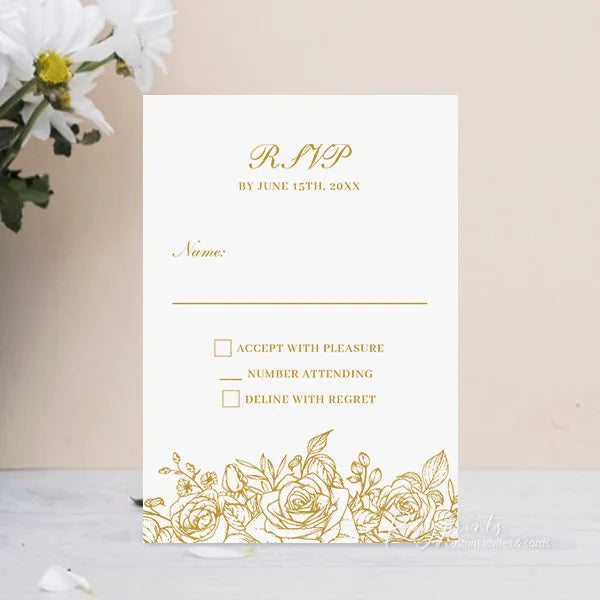gold foil velvet navy blue quinceanera invitations ROSYP48 - Rosy Prints