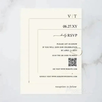 Simple Stack Invites Diy Stacked wedding invitations, minimalist wedding invitations – Rosy Prints