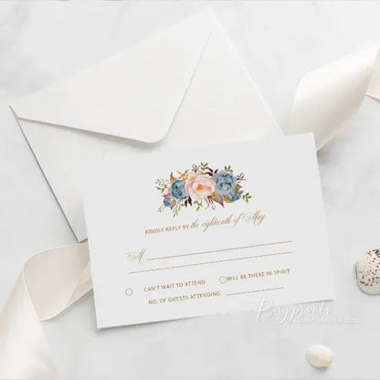 pastel dusty blue acrylic wedding invitations ROSYA73 - Rosy Prints