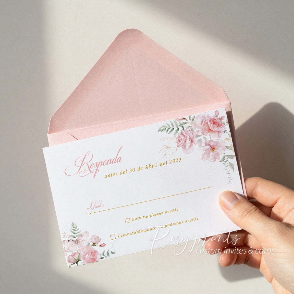 pink and gold floral butterfly birthday party invitations