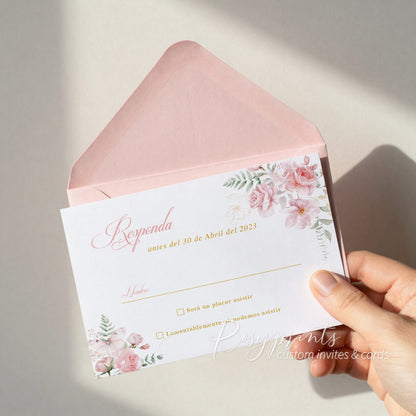 pink and gold floral butterfly birthday party invitations