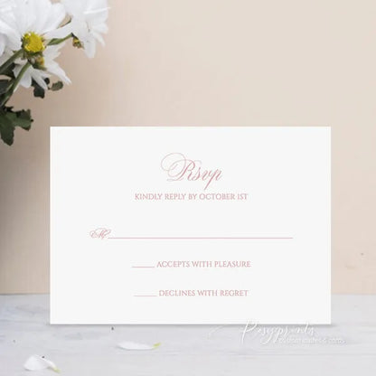 rose pink quinceanera invitations with foil velvet ROSYP56 - Rosy Prints