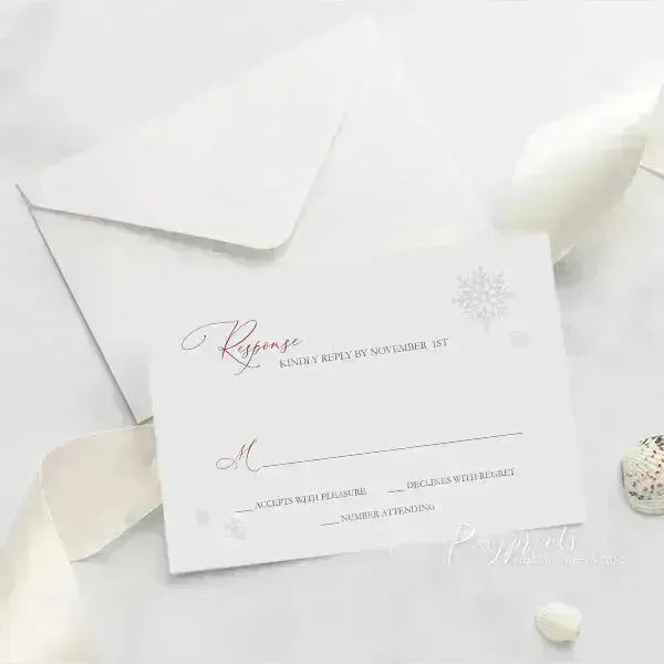 clear acrylic white snowflake winter invitations ROSYA84 - Rosy Prints